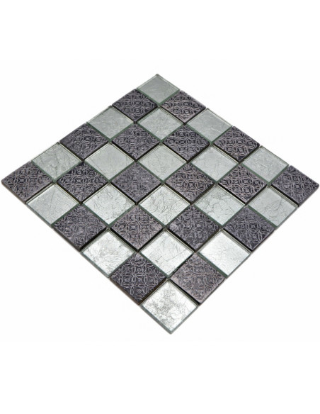 Optik Mosaik Kristall Resin Silver | Ekosten.se