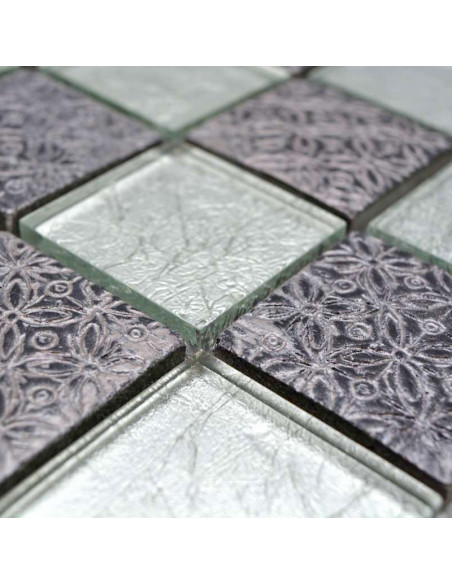 Optik Mosaik Kristall Resin Silver | Ekosten.se
