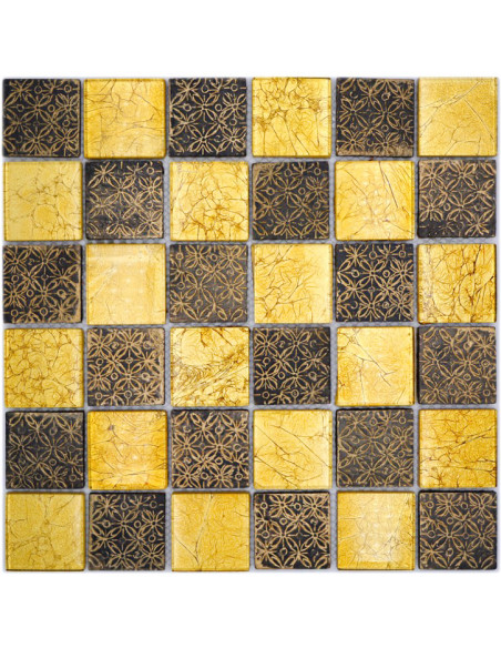 Optik Mosaik Kristall Resin Guld | Ekosten.se