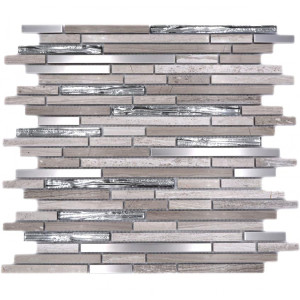 Stavmosaik Kristall Natursten Silver | Ekosten.se
