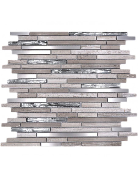 Stavmosaik Kristall Natursten Silver | Ekosten.se