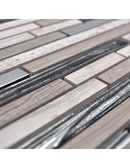 Stavmosaik Kristall Natursten Silver | Ekosten.se