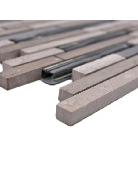 Stavmosaik Kristall Natursten Silver | Ekosten.se