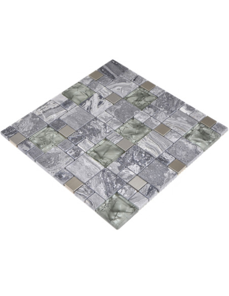 Marmor Kristall Mosaik Grå Silver | Ekosten.se