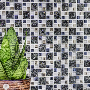 Kristallmosaik Svart Silver | Ekosten.se