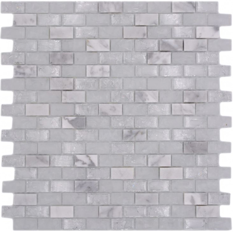 Kristall Marmor Brickmosaik Vit | Ekosten.se