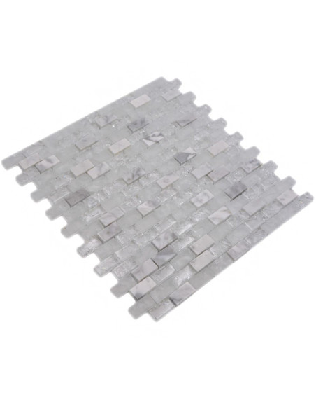 Kristall Marmor Brickmosaik Vit | Ekosten.se