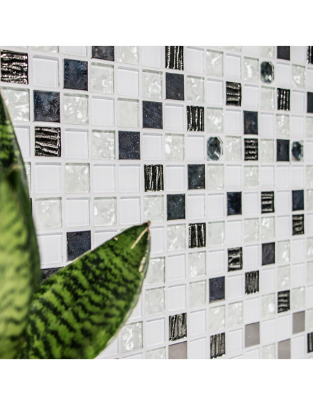 Vit Kristall Metall Diamant Mosaik | Ekosten.se