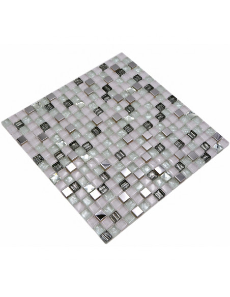 Vit Kristall Metall Diamant Mosaik | Ekosten.se