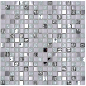 Vit Kristall Metall Diamant Mosaik | Ekosten.se