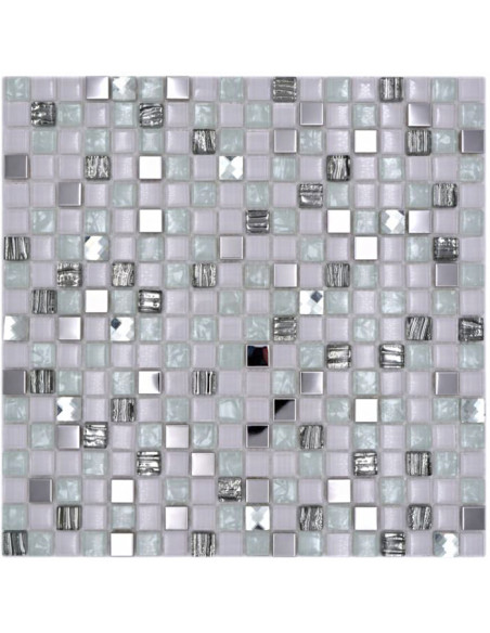 Vit Kristall Metall Diamant Mosaik | Ekosten.se