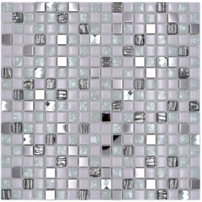 Vit Kristall Metall Diamant Mosaik | Ekosten.se