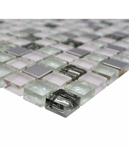 Vit Kristall Metall Diamant Mosaik | Ekosten.se