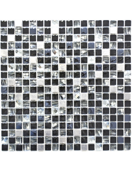Svart Silver Kristall Diamant Mosaik | Ekosten.se