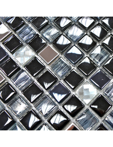 Svart Silver Kristall Diamant Mosaik | Ekosten.se