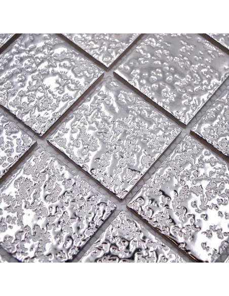 Silver Keramik Mosaik Struktur | Ekosten.se