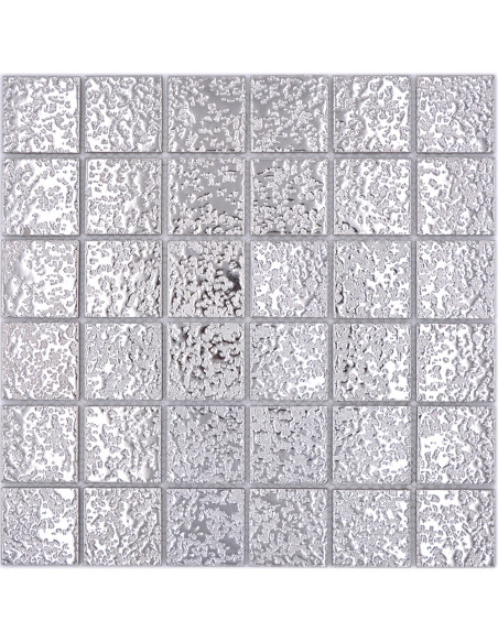Silver Keramik Mosaik Struktur | Ekosten.se