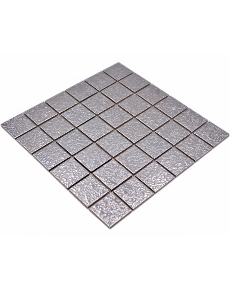 Silver Keramik Mosaik Struktur | Ekosten.se