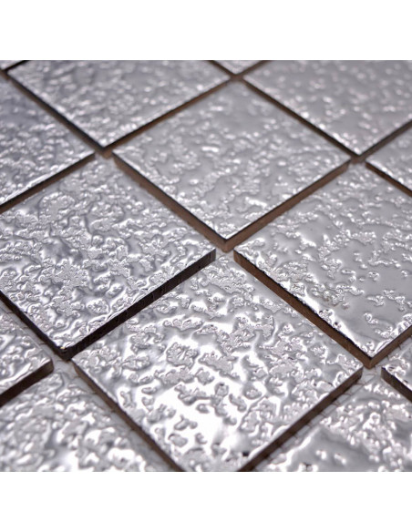 Silver Keramik Mosaik Struktur | Ekosten.se