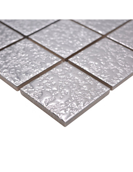 Silver Keramik Mosaik Struktur | Ekosten.se