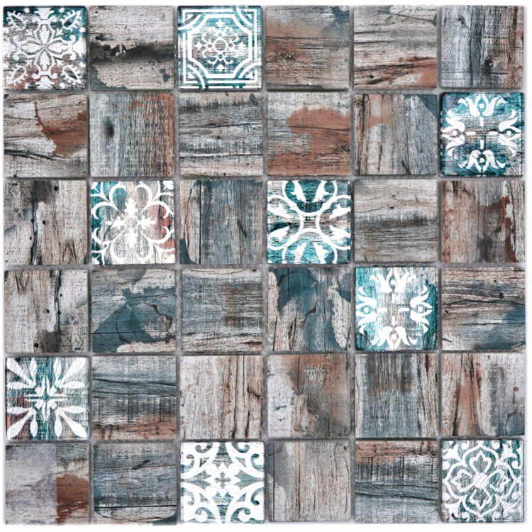 Vintage Wood Glasmosaik Grå | Ekosten.se