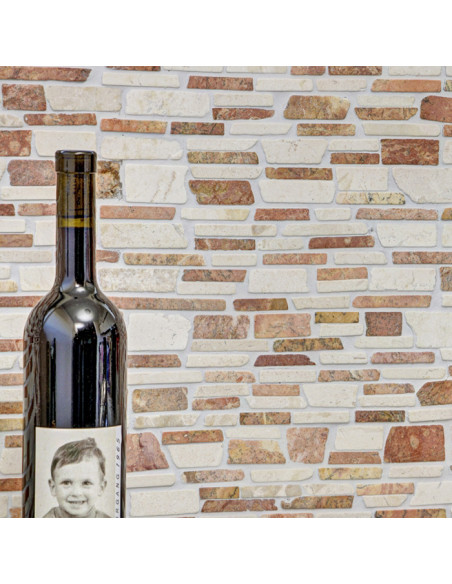 Marmor Mosaik Biancone Rosso | Ekosten.se