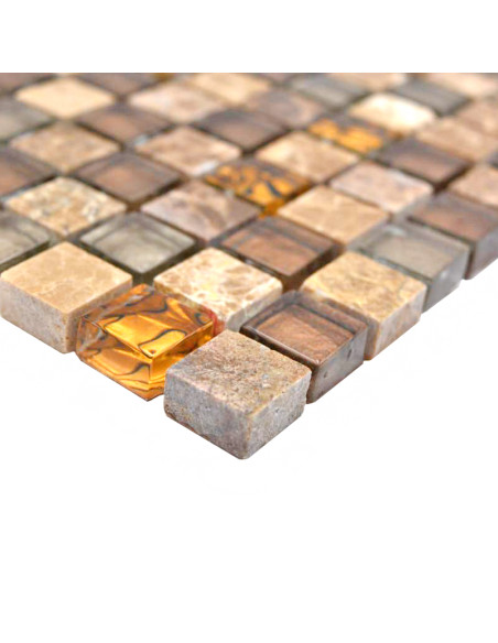 Beige Brun Kristall Marmor Mosaik | Ekosten.se