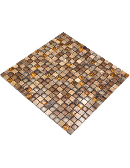 Beige Brun Kristall Marmor Mosaik | Ekosten.se