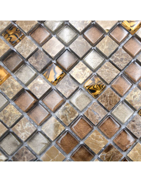 Beige Brun Kristall Marmor Mosaik | Ekosten.se