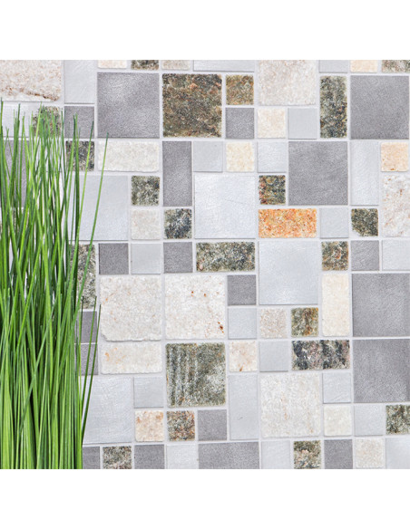 Mosaik Natursten Aluminium Silver | Ekosten.se
