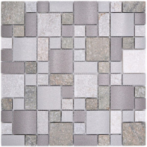 Mosaik Natursten Aluminium Silver | Ekosten.se