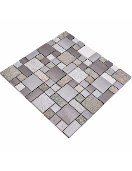 Mosaik Natursten Aluminium Silver | Ekosten.se