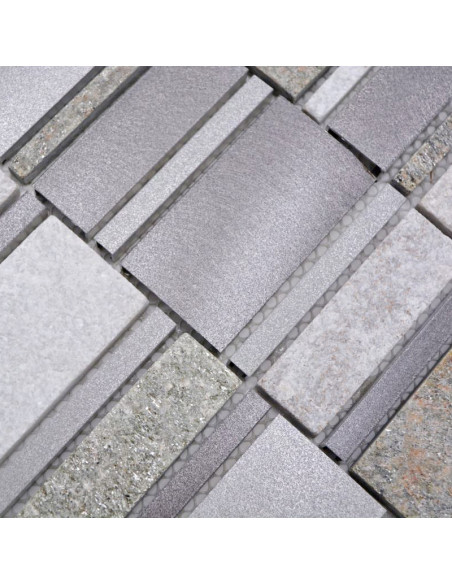 Natursten Metall Mosaik Silver | Ekosten.se