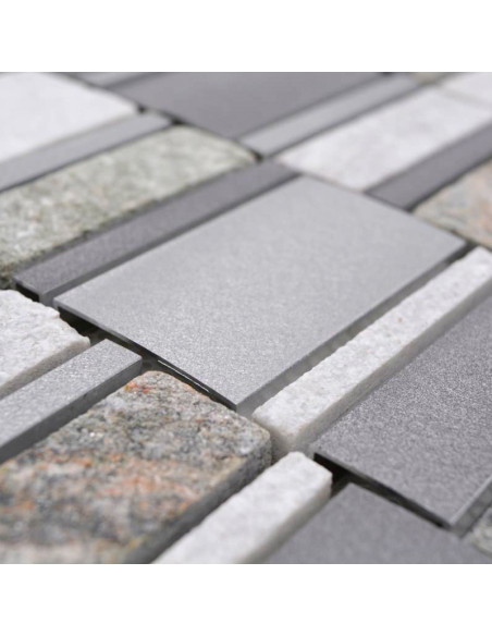 Natursten Metall Mosaik Silver | Ekosten.se