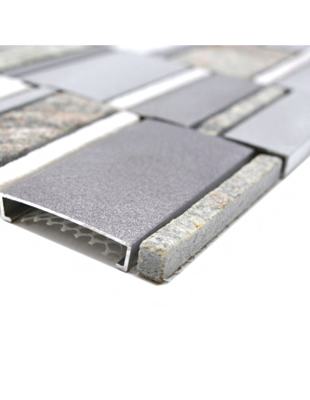 Natursten Metall Mosaik Silver | Ekosten.se
