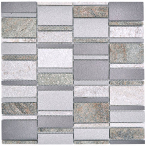 Natursten Metall Mosaik Silver | Ekosten.se
