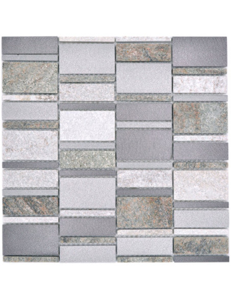 Natursten Metall Mosaik Silver | Ekosten.se