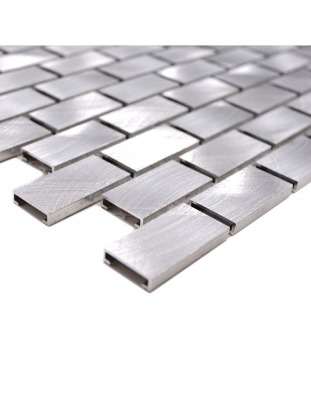 Silver Metallmosaik Borstad | Ekosten.se