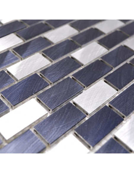 Metall Mosaik Silver Svart | Ekosten.se