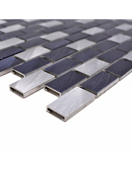 Metall Mosaik Silver Svart | Ekosten.se