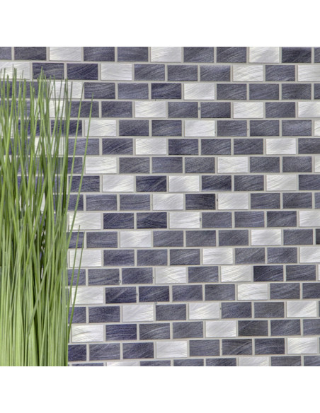 Metall Mosaik Silver Svart | Ekosten.se