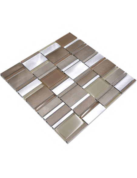 Metall Kristall Mosaik Beige | Ekosten.se