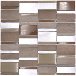 Metall Kristall Mosaik Beige | Ekosten.se