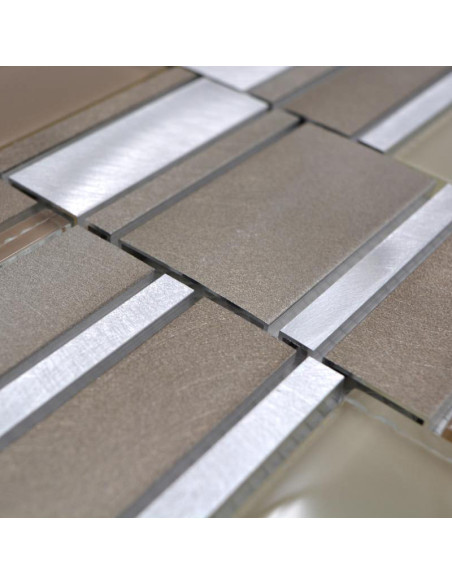 Metall Kristall Mosaik Beige | Ekosten.se