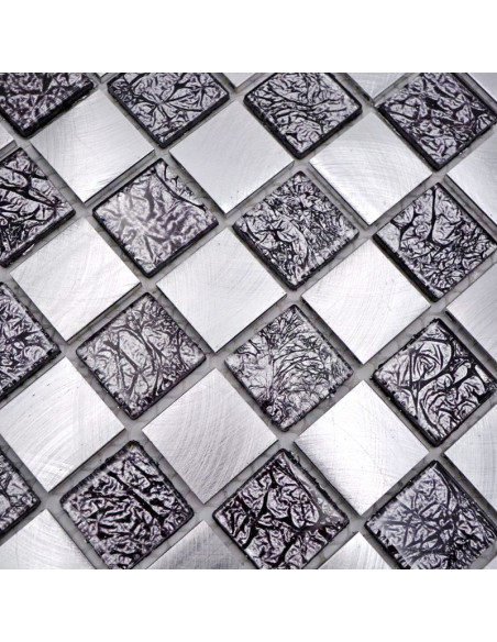 Mosaik Kristall Svart Silver | Ekosten.se