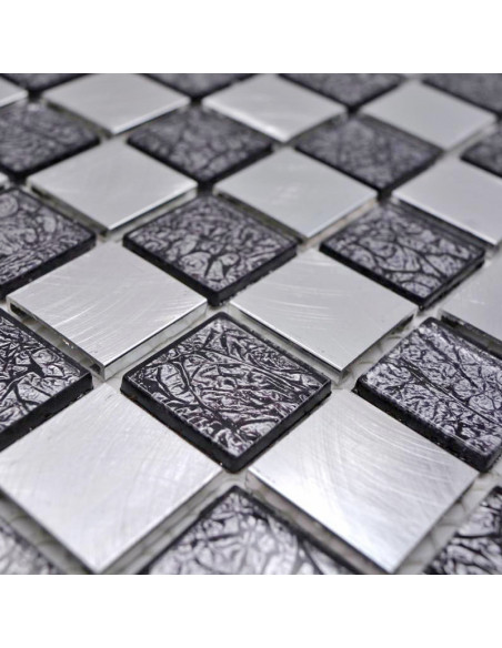 Mosaik Kristall Svart Silver | Ekosten.se