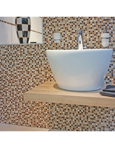 Mosaik Kristall Marmor Beige Brun | Ekosten.se