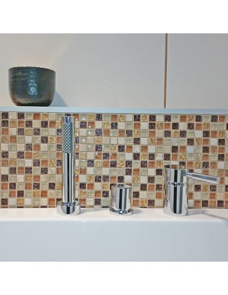 Mosaik Kristall Marmor Beige Brun | Ekosten.se