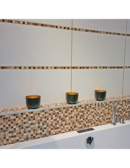Mosaik Kristall Marmor Beige Brun | Ekosten.se