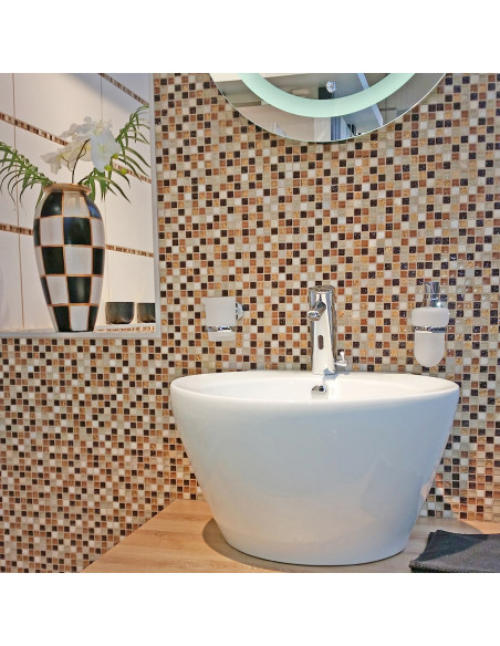 Mosaik Kristall Marmor Beige Brun | Ekosten.se